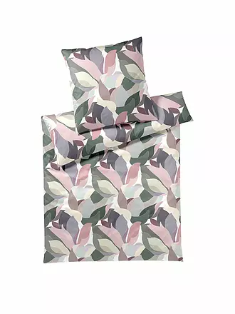 ELEGANTE | Satin-Bettwäsche 70x90cm/140x200cm NIGHT GARDEN Puder | 